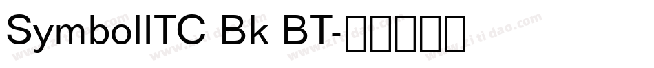 SymbolITC Bk BT字体转换